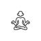 Meditation practice line icon