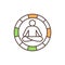 Meditation practice RGB color icon