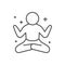 Meditation process line outline icon