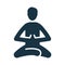 Meditation, relax, yoga vector icon