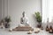 meditation room with a clean white background