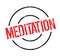 Meditation rubber stamp