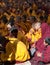 Meditation of Tibetan Buddhist Monks during festival