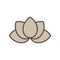 Meditative Buddha lotus flower