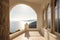 mediteranean house with stunning view of the coastline and the warm sun shining