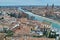 Mediterranean ancient city Verona at river aerial view