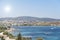 Mediterranean bay overlooking Bodrum under the bright sun.