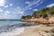 Mediterranean beach, Cala Gracioneta, town of Sant Antoni, Ibiza