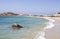 Mediterranean beach in Naxos island