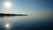 Mediterranean beach and sea horizon