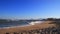 Mediterranean beach with waves in Pyrenees orientales, France