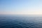 Mediterranean blue, calm sea and horizon, clear sky