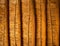 Mediterranean cane roof in traditional wooden roofing