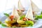 Mediterranean chicory sailboats