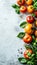 Mediterranean culinary essence vibrant organic tomatoes and basil leaves display
