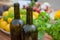 Mediterranean diet, wine and vegetables