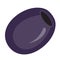 Mediterranean food: fresh purple olive flat vector illustration. Pizza ingredient. For restaurant, farmers market, grocery, vegan