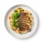 Mediterranean-inspired Barramundi Steak With Garlic Oatmeal Dish