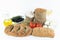 Mediterranean olive breads and food products.