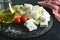 Mediterranean Plate - Goat`s Cheese with Olive Oil, Tomatoes, and Herbs