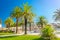 Mediterranean promenade in Trogir, Croatia.