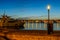 Mediterranean Promenade with yachts at sunset