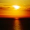 mediterranean red sea in cyclades hill greece sunset and the