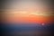 mediterranean red sea in cyclades hill greece sunset and the