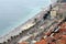 Mediterranean sea, beach and the Promenade des Anglais at Nice, France