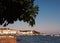 Mediterranean sea with Cadaqués Beach and town