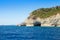 Mediterranean sea landscape view mountains with a grotto