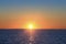 Mediterranean sea sunset horizon orange sun