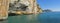 Mediterranean seal cave and Orosei Gulf panorama