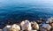 Mediterranean Seashore with rocks and coral