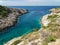 Mediterranean stunning bay iconic rocks and bay on Zakynthos, Greece
