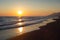 Mediterranean sunset on Patara beach, Mugla Province in Turkey