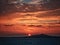 Mediterranean sunset view. emotional colors beautiful reflection vintage hues