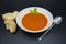 Mediterranean tomato soup with mint