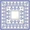 Mediterranean traditional blue and white tile