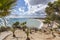 Mediterranean view from lookout in Roda de Bera,Costa Dorada,