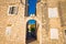 Mediterranean village of Zlarin stone architecture and gate view