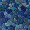 Medium blue colored marble irregular plastic stony mosaic pattern texture seamless background