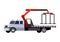 Medium duty car hauler truck vehicle icon