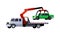 Medium duty car hauler truck vehicle icon