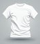 Medium shot, Overhead view, A blank white T-shirt