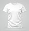 Medium shot, Overhead view, A blank white T-shirt