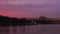 Medium Static Shot of the Vltava River and Castle at Dusk in Prague, Czech Republic (Czechia)