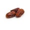 Medjool dates isolated on a white background.