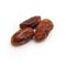 Medjool dates isolated on a white background.