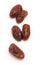 Medjool dates isolated on a white background.